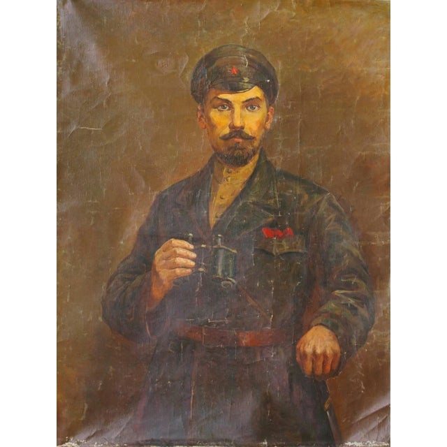 Antique Soviet Oil Painting: Ukrainian Artist Snopok, Socialist Realism, 1960s 175-131 For Sale