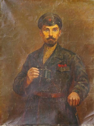 Antique Soviet Oil Painting: Ukrainian Artist Snopok, Socialist Realism, 1960s 175-131