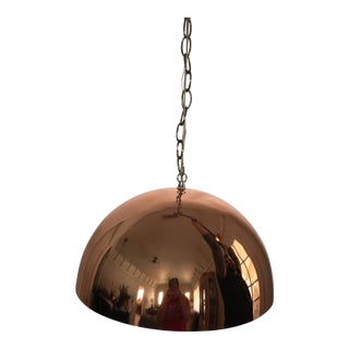 Mod 1960s Copper Hanging Lamp For Sale