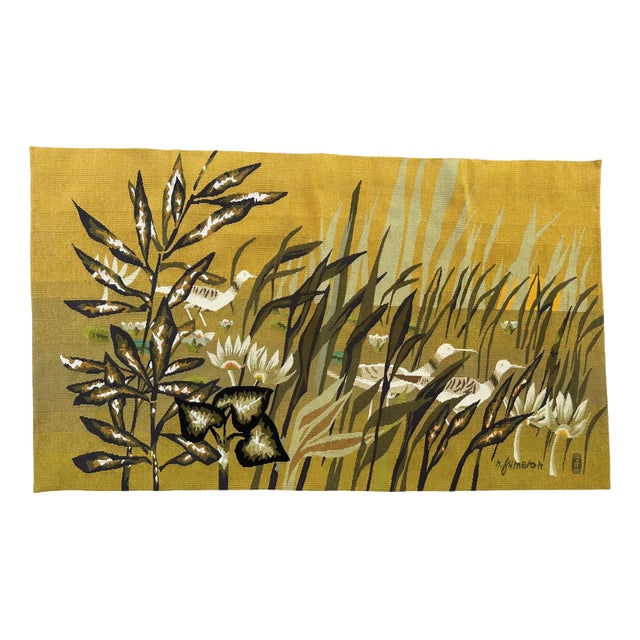 Modern French Aubusson Tapestry by Rene Fumeron, 1950s For Sale
