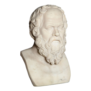 19th Century Antique Italian Grand Tour Marble Bust of Socrates Ca. 1860-80