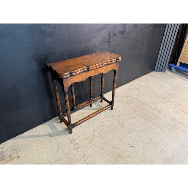 Queen Anne Walnut Tea Table, 1890s For Sale - Image 4 of 13