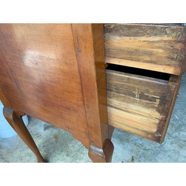 Late 18th Century Flat Top Curly Maple Highboy For Sale - Image 13 of 16