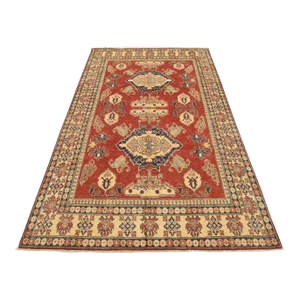 Kazak Red Wool Tribal Hand-Knotted Oriental Rug 7'5'' X 10'11''