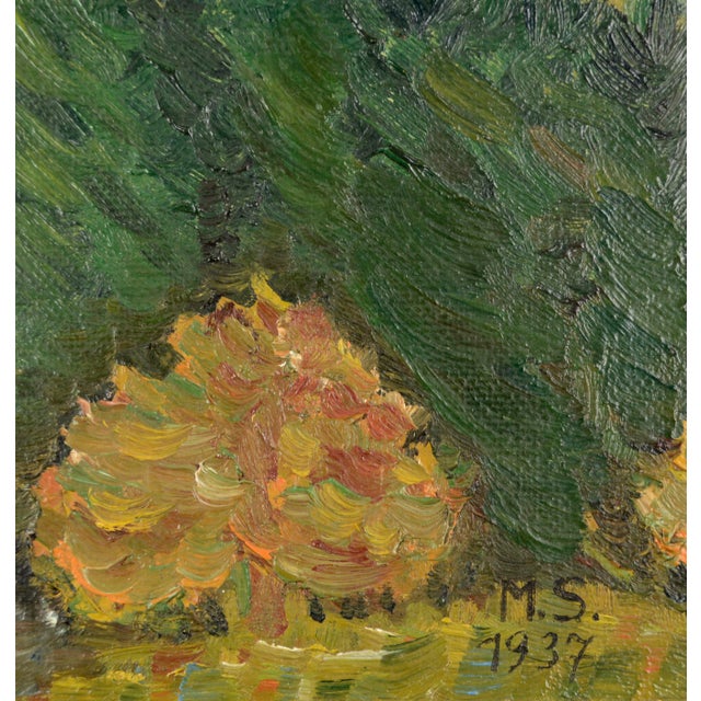 1930s House in the Forest, Mid-Century German Landscape With Trees, 1937 For Sale - Image 5 of 8