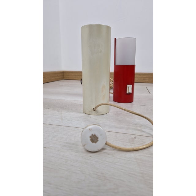 Mid-Century Modern Table Lamps in Plastic and Glass from Stilnovo, 1970s, Set of 2 For Sale - Image 3 of 18