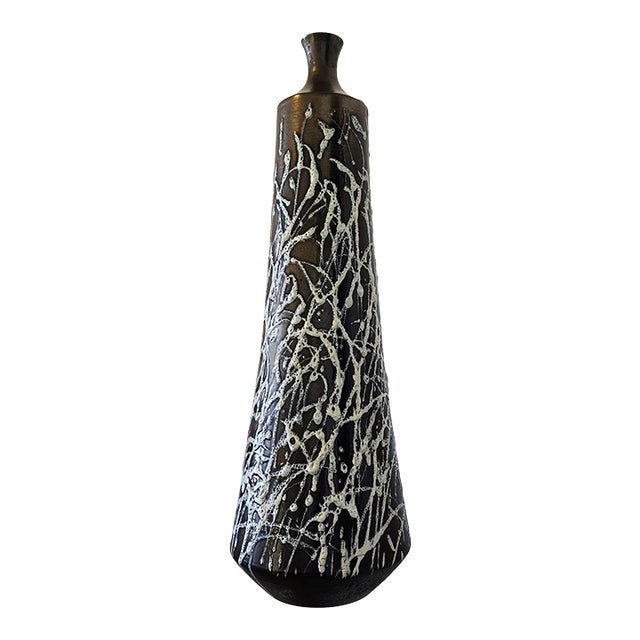 Mid Century Modern Italian Tall Vase 1960s For Sale