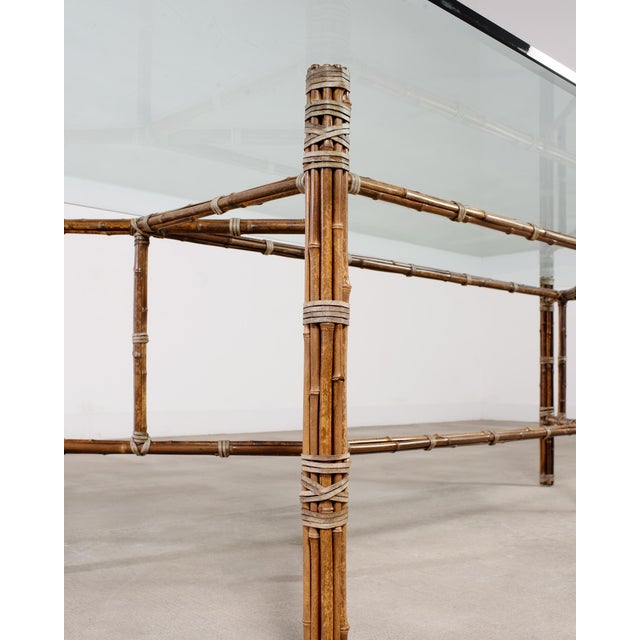 McGuire Organic Modern Rectangular Bamboo Dining Table 8 Ft. For Sale - Image 13 of 18