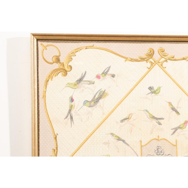 Vintage Hermès Hummingbird Scarf For Sale In Atlanta - Image 6 of 11