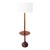 Restored 1960s Mid Century Modern Floor Lamp With Teardrop Base and Built-in Side Table For Sale
