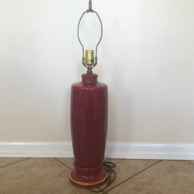 Vintage Mid-Century Modern Art Deco Ceramic Table Lamp With Dancing Woman For Sale In West Palm - Image 6 of 9