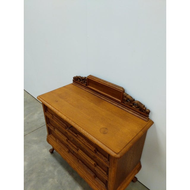 Wood Vintage Danish Oak Dresser For Sale - Image 7 of 8