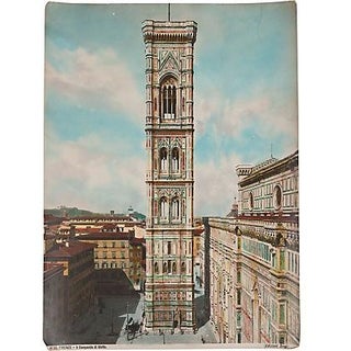 'Il Campanile di Giotto' Hand Tinted Photograph For Sale