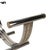 Vintage 1970s chrome and brass dining table base attributed to Romeo Rega. Great sculptural design with a curved triple-...