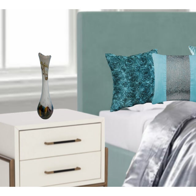 Art Glass Bud White With Polychromatic Base Vase For Sale In New York - Image 6 of 18