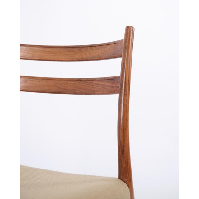 Dining Chairs in Rosewood attributed to Arne Wahl Iversen for Glyngøre Stolefabrik, 1950s, Set of 4 For Sale - Image 8 of 12