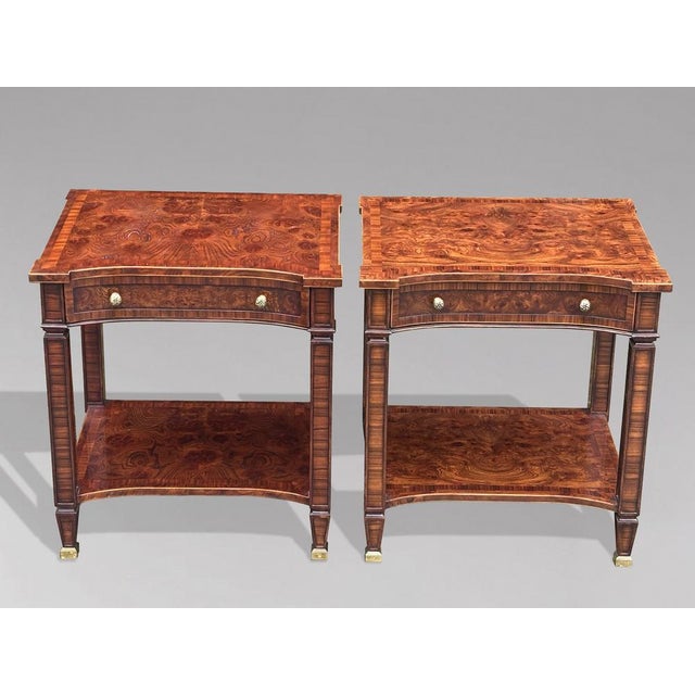 Walnut Side Tables from Brights of Nettlebed, 1980s, Set of 2 For Sale - Image 11 of 11