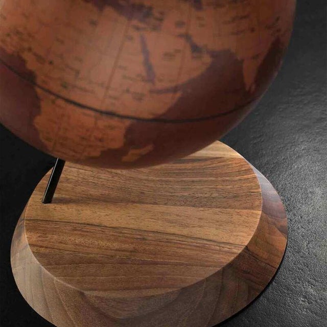 Tecnocuoio Bridge Globe by Zoffoli Mappamondi For Sale - Image 4 of 5