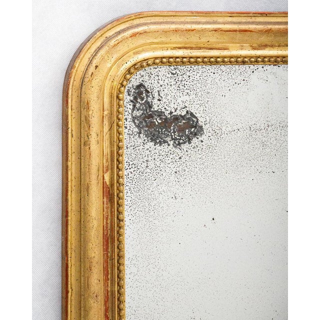 Gold Small 19th Century French Gilt Rouge Louis Philippe Mirrors, Set of 2 For Sale - Image 8 of 14