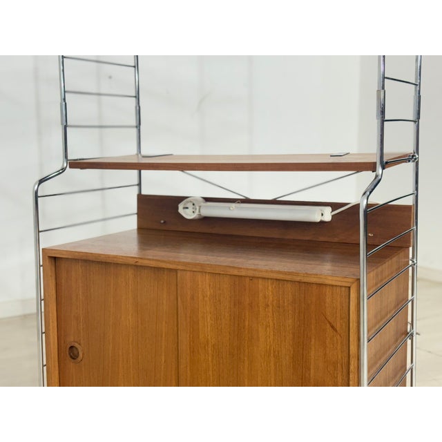 Mid-Century Teak String Continental Bookcase by Nils Strinning, 1960s For Sale - Image 8 of 11