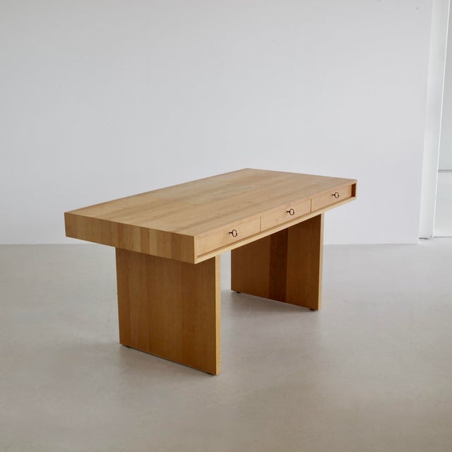 Desk in Oak Veneer, 2000s For Sale - Image 6 of 8