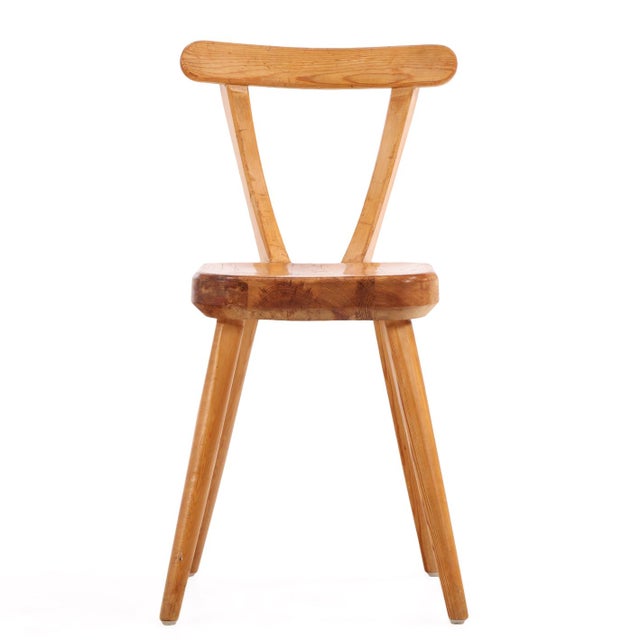 1940s 1940s Swedish Brutalist Pine Dining Chairs, Set of 4 For Sale - Image 5 of 9