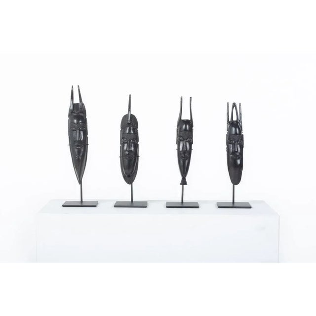 Senegalese Artist, Masks of the Seven Days of the Week, 1950, Ebony, Set of 7 For Sale - Image 6 of 12