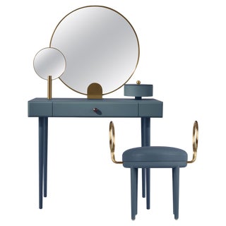 Rose Selavy Vanity Desk with Stool by Thomas Dariel, Set of 2 For Sale