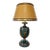 Mid 20th Century Italian Neoclassical Tole Urn Table Lamp Hand Painted Original Parchment Shade For Sale