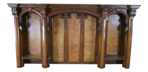 Antique English Victorian Oak Birdseye Maple Bibliotheque Hutch Bookcase Topper
