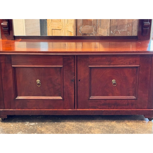19th Century Mahogany Etagere With Lion Mask Handles For Sale - Image 6 of 14