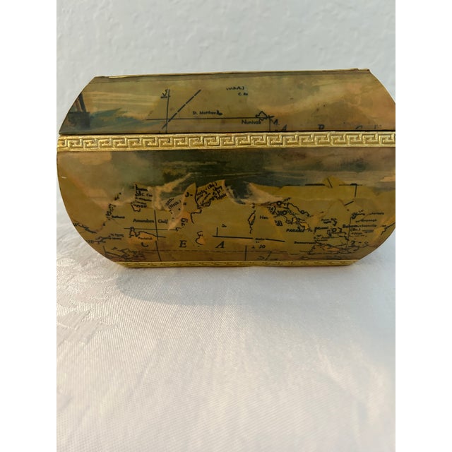 Art Deco 1950s Art Deco Nautical Wood Chest For Sale - Image 3 of 8