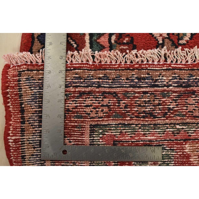Malayer Runner 3’5” X 9’3” Red Wool Semi-Antique Traditional Hand-Knotted Rug For Sale - Image 14 of 14