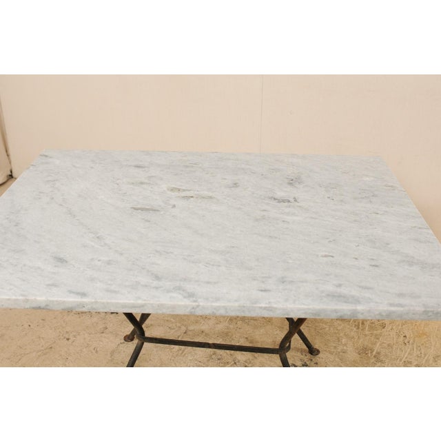 MidCentury Modern MarbleTop Patio Dining Set 5 Pieces Chairish