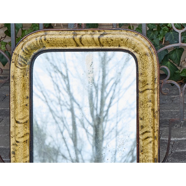 French Louis-Philippe Mirror with Faux Tortoiseshell Painted Frame, circa 1850 For Sale - Image 10 of 12