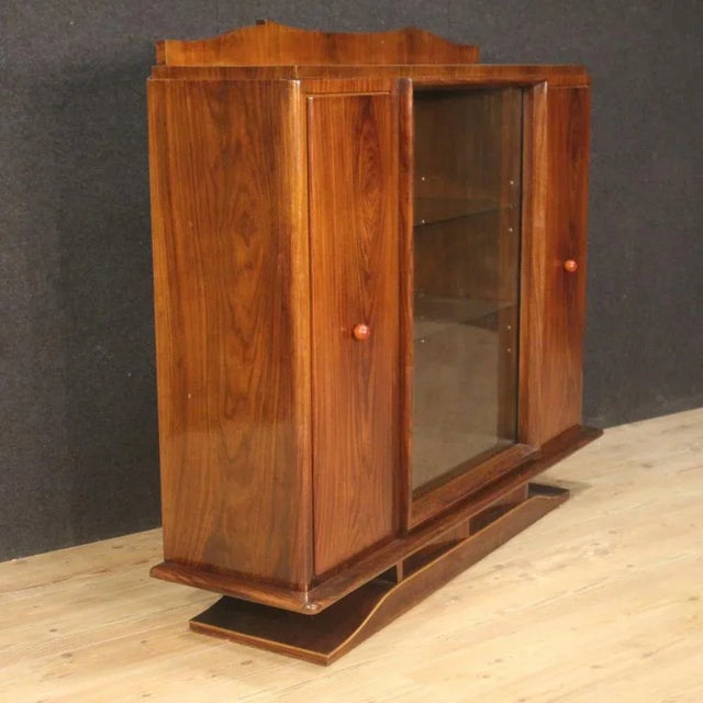 Brown Mid-Century Italian Showcase in Wood, 1950s For Sale - Image 8 of 13