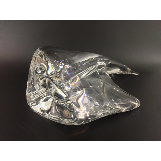Transparent Mid Century Modern Italian Blown Glass Penguin Art Sculpture by Mario Brogi For Sale - Image 8 of 12