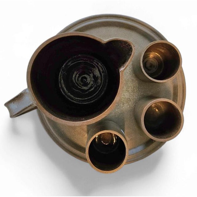 Minimalist ceramic tea set / signed Height 20 Width 30 cm