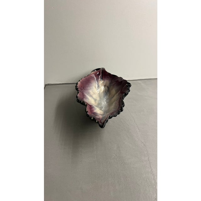 Large Bowl in Mauve Glazed Ceramic by Pol Chambost, 1960s For Sale - Image 3 of 8