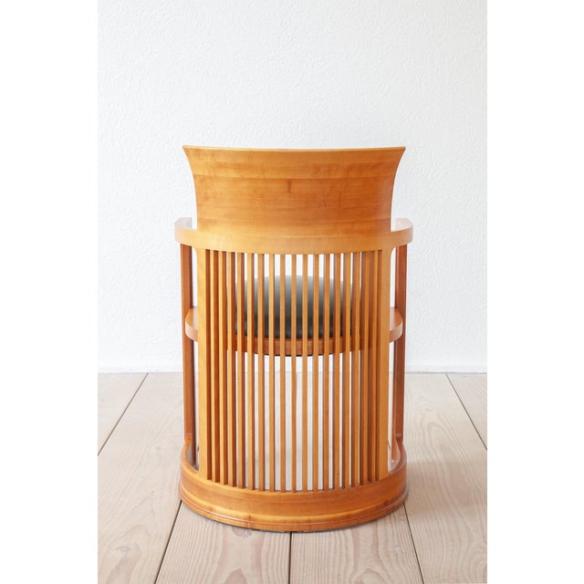 Vintage Italian Barrel Chairs by Frank Lloyd Wright for Cassina, 1980s, Set of 4 For Sale - Image 12 of 16
