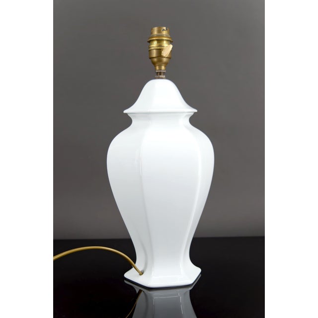 White Porcelain Lamp, France, 1950s-1960s For Sale - Image 4 of 8