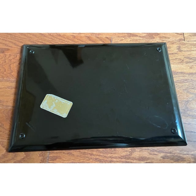 The Couroc Company Large Vintage Couroc Cat Tray - Wood, Brass, Resin For Sale - Image 4 of 7