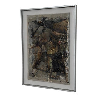 Erik Emanuelsson, Composition, 1960s, Oil on Panel, Framed For Sale