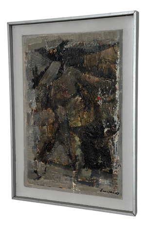 Erik Emanuelsson, Composition, 1960s, Oil on Panel, Framed
