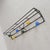 Mid-Century Modern Wall Coat Rack in Steel Frame with Colored Balls in the style of Roger Feraud, 1950s For Sale - Image 3 of 14