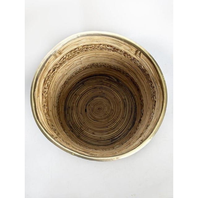 Metal Vintage French Rush Basket, 1960 For Sale - Image 7 of 13