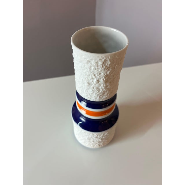 Ceramic Vase in Blue and Orange from Royal Porcelain Bavaria KPM For Sale - Image 7 of 11