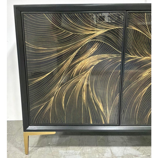 2020s Hooker Modern Black and Gold Willow Hall Chest For Sale - Image 5 of 6
