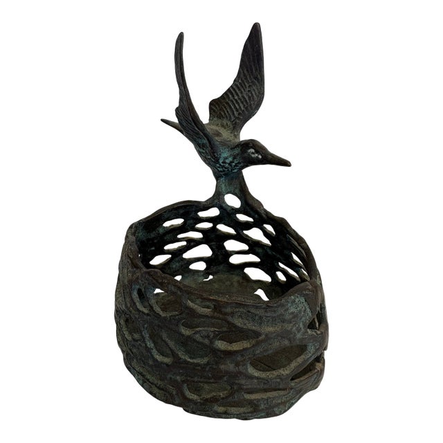 1950s Art Deco Hummingbird Candle Holder For Sale