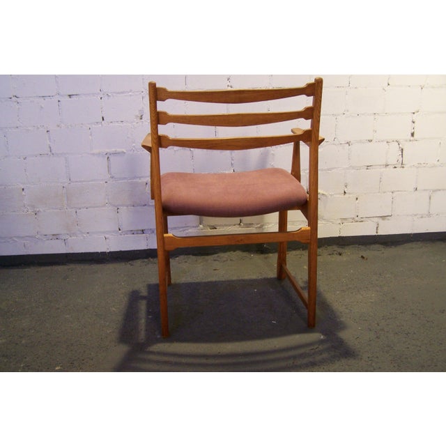 Danish Modern armrest chair in oak, 50s/60s. ' Vestervig Eriksen BrBr.Tromborg ' Restored condition. The frame is newly...